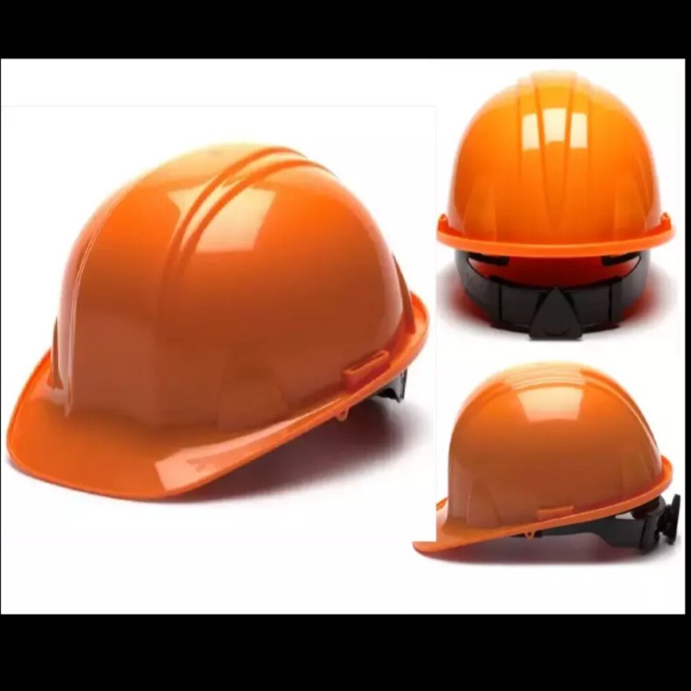 Pyramex SL Series HP14140 4-Point Ratchet Hard Hat Non-Vented Orange Cap Style 1